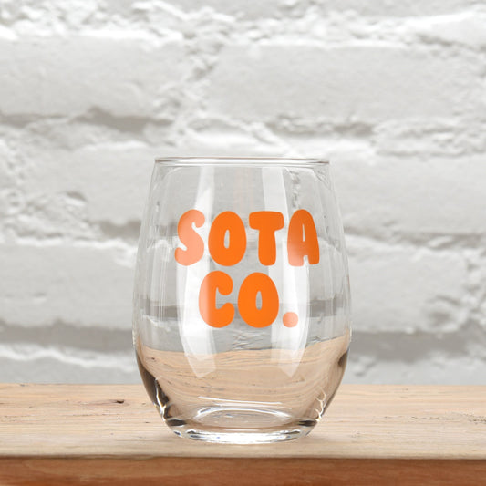 Bubble Letter Wine Glasses