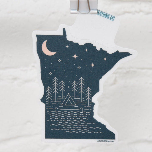 Minnesota Starry Night Sticker